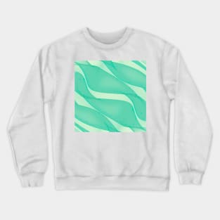 Abstract flowing ribbons in mint green Crewneck Sweatshirt